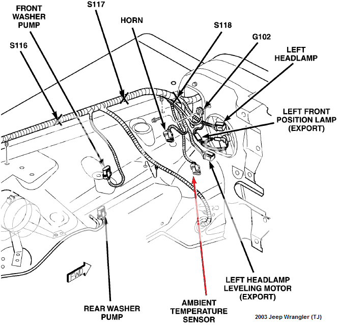 2003 TJ Ambient Temperature Sensor Photo by Slithering_Joe Photobucket